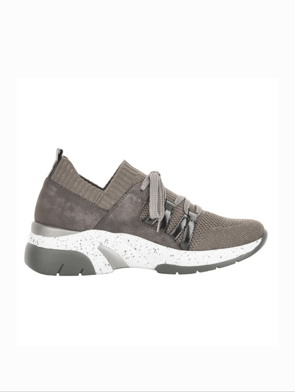 Remonte Taupe Knit Slip-On Platform Sneakers Size 39 Or 8.5